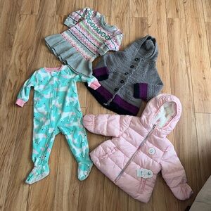 Gabby Girls Jacket/baby Gap Sweater Lot (12m)